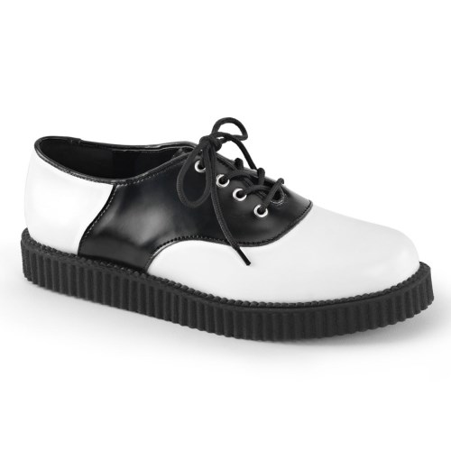 Sapato Demonia V-CREEPER-502 Promoção - Sapato Gotica Masculina Branca